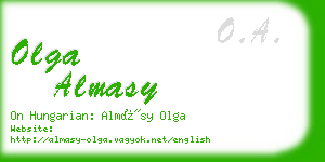 olga almasy business card